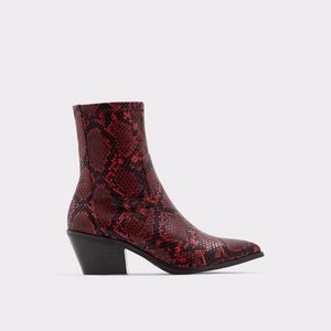 BRAND NEW Aldo red snakeskin boots